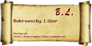 Bobrovszky Libor névjegykártya